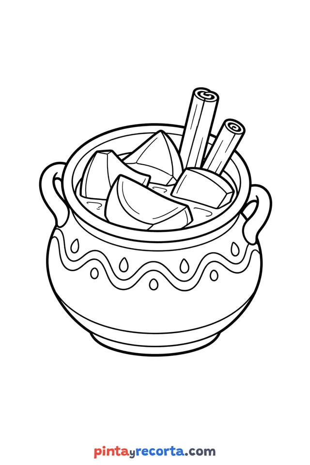 Dibujo de calabaza en tacha de Día de Muertos para colorear, nivel básico con trazos gruesos y áreas grandes