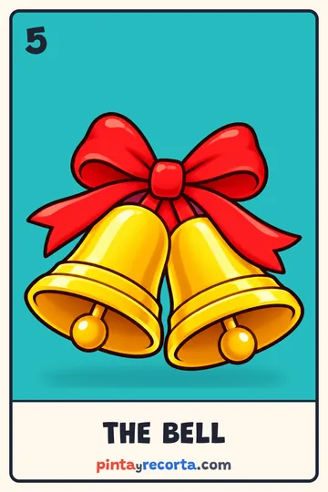Bell card from the Christmas Lotería