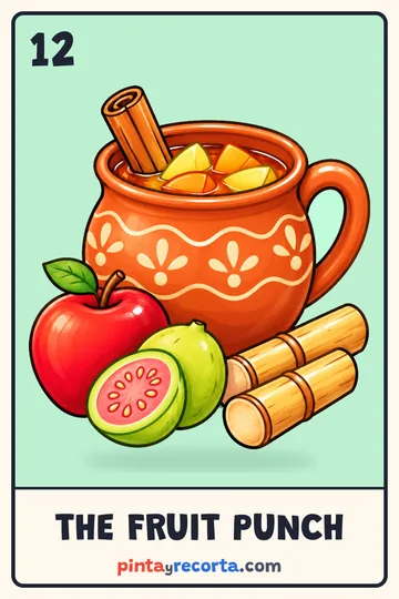 Fruit Punch card from the Christmas Lotería