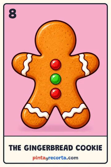 Gingerbread Cookie card from the Christmas Lotería