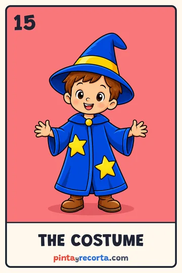 Costume card from the Halloween Lotería