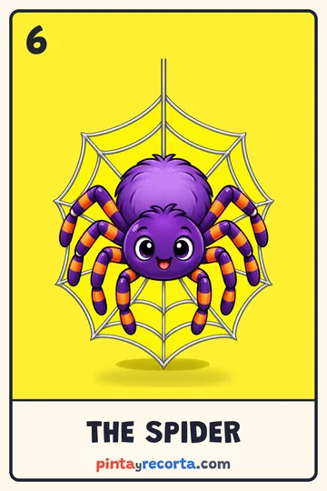 Spider card from the Halloween Lotería