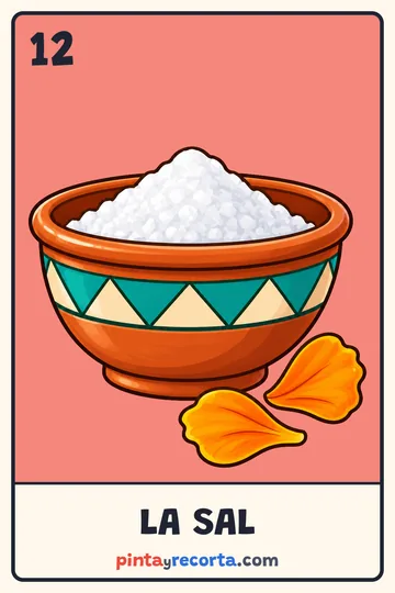 Carta de la sal de la lotería de Día de Muertos