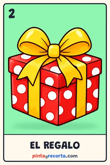 Carta del regalo de la lotería navideña