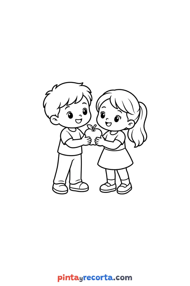 Thanksgiving gratitude coloring page, easy level with thick outlines and big spaces