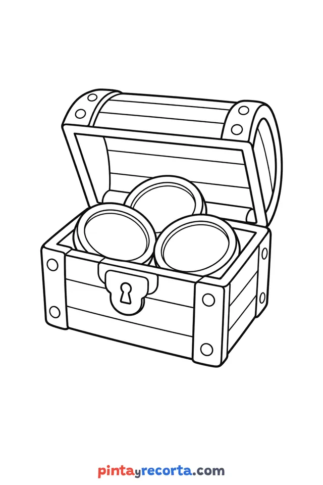 Three Kings Day gold coloring page, easy level with thick outlines and big spaces
